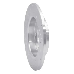 Mazda 3 Brake Rotor (1) - Rear Right - R1 Concepts - Drilled & Slotted - Silver - `04-`13